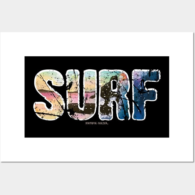 Surf Lover Surfing Design Wall Art by YouthfulGeezer